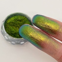 Caméléon Pigment Poudre Jaune Aurora Bonbons Or Pâte Solvant Thermochromique Revêtement Lumineux Résine Couleur Violet