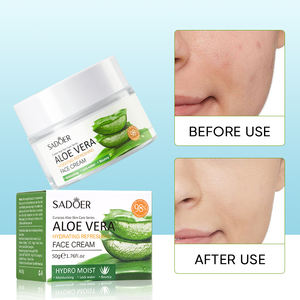 50g private label SADOER toptan aloe vera kremi yüz bakımı nemlendirici besleyici için en iyi yüz kremi güzellik - Product Image 3