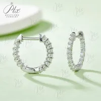 Mini 2MM D couleur Moissanite boucle d'oreille 925 argent Sterling plaqué blanc/or Rose boucles d'oreilles femmes bijoux à breloques de mariage