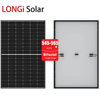 Panneau solaire monocristallin demi-cellule Longi Hi-MO 5m LR5-72HPH 545~565M M10 avec wafer dopé au gallium pour centrales électriques