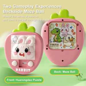 OEM Consola de juegos portátil educativa 3D Huarong Road Fun Puzzle Juguetes 2 en 1 Juego de laberinto Juguete de plástico unisex - Product Image 2