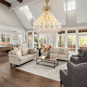 Lustre <span class=keywords><strong>de</strong></span> luxe élégant pour entrée <span class=keywords><strong>de</strong></span> grande propriété, hall <span class=keywords><strong>de</strong></span> <span class=keywords><strong>mariage</strong></span>, villa, en cristal K9 doré, à plusieurs niveaux - Product Image 2
