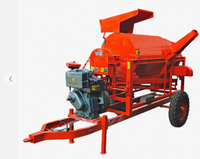 Batteuse numérique multi-cultures Sabin à moteur axial 12 CV, refroidissement par air, moteur diesel vertical, capacité 400-800 kg/h, agricole