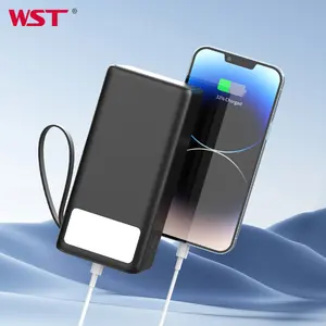 WST Power Bank ชาร์จเร็วแบตสํารองโทรศัพท์มือถือ 65W ชาร์จเร็ว 40000mah พร้อมจอแสดงผล LED ดิจิตอล