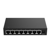 Switch Ethernet Gigabit de Alta Velocidad de 8 Puertos, Sin Gestión, Sin PoE, Carcasa Metálica, Diseño Sin Ventilador, Red Estable Full Duplex