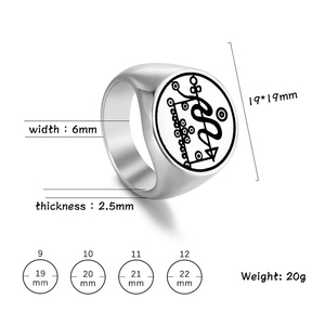 <span class=keywords><strong>Anello</strong></span> Sigillo R145 in Acciaio Inossidabile degli Eligos, Demoni dell'Arco Gotico, Dio tra i 72 Pilastri <span class=keywords><strong>di</strong></span> <span class=keywords><strong>Salomone</strong></span>, Gioiello Amuleto con Incisione Laser - Product Image 4