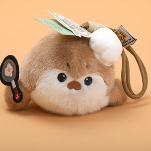 Llaveros de peluche de nutria de la serie <span class=keywords><strong>Chef</strong></span>, suaves y adorables, con <span class=keywords><strong>mini</strong></span> sartén, para decoración de mochilas y bolsos, venta al por mayor - Product Image 5