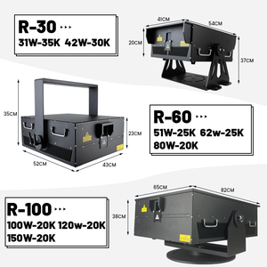 Luce Laser RGB ILDA Impermeabile IP65 per Esterni, <span class=keywords><strong>Effetto</strong></span> Laser 40 50 60 80 100 W, Animazione a Colori per Pubblicità e Spettacoli - Product Image 2