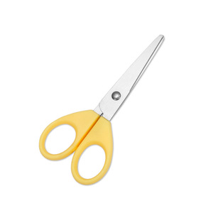 Children's Scissors Stainless Steel Yellow Rounded Tip For Paper Crafts Home Use - Product Image 3
