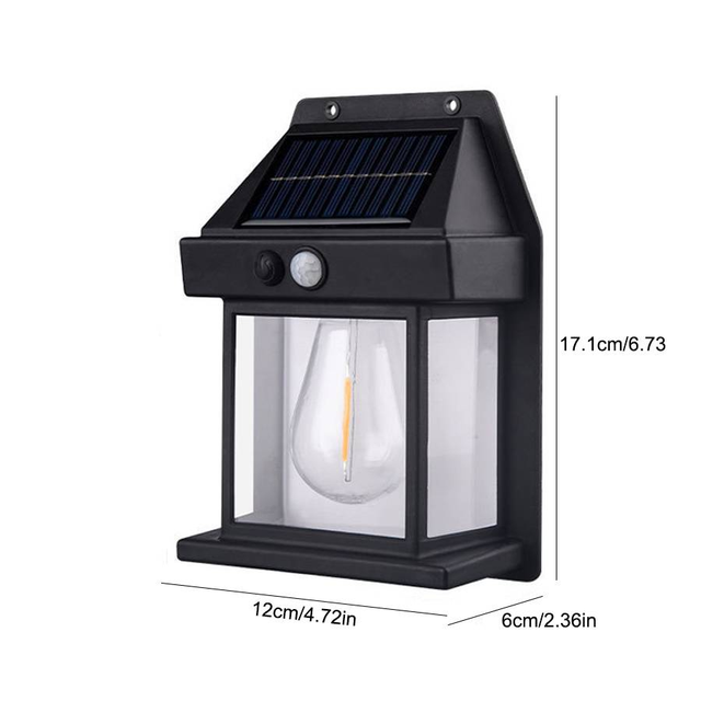 Outdoor Solar LED Garden Light IP65 Waterproof Motion Sensor Wall & Fence Light