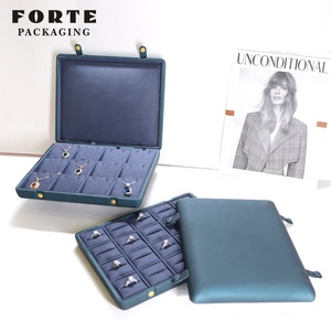FORTE Specialty Store Jewelry <strong>Ring</strong> Tray Faux Leather Jewelry Storage Tray <strong>Plate</strong> - Product Image 2