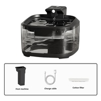 Distributeur d'eau Smart Cat 4.5L avec capteur Batterie sans fil rechargeable pour chats Fontaine d'eau automatique pour animaux de compagnie avec filtre