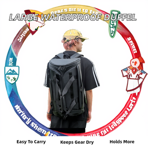 Waterproof <b>Light</b> Weight Durable Outdoor Large Capacity Travel Sports Weekender Overnight Foldable Duffel Bag Dry Wet Separation - Product Image 2