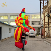 Poupée Clown Gonflable Publicitaire Personnalisée de 3m de Haut pour Activité de Défilé de Cirque