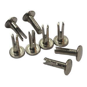 Rivet décoratif à expansion, rivet d'ancrage plaqué cuivre, tête ronde en nickel - Product Image 1