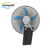 Meilleure vente 18 pouces ventilateur mural électrique commande mécanique 3 vitesses oscillation gril en plastique usage domestique