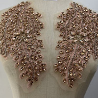 Nouvelles dentelles en diamant faites à la main, paillettes, accessoires de robe de mariée, accessoires de coiffure, vêtements DIY