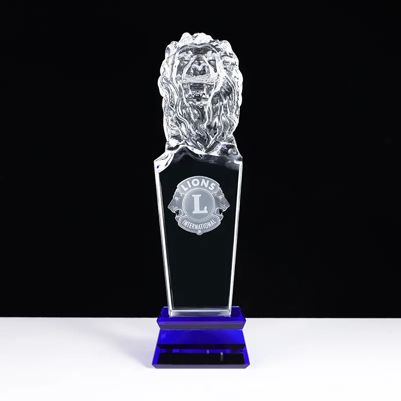 Factory wholesale custom crystal model statues carved k9 crystals special design horse glass trophy