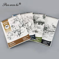 Panwenbo-carnet de croquis de dessin artistique A3 A4 A5 24 feuilles/paquet de 160gsm peinture sans acide papier à écrire bloc-notes pour enfants et adultes