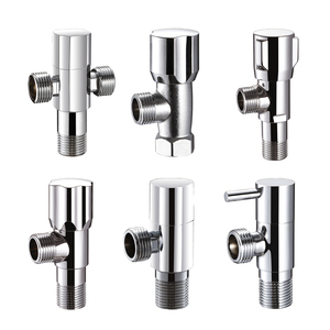 Venta al por mayor de fábrica: Nuevo grifo angular de latón de 2 vías para baño, montado en pared, con materiales de cobre - Product Image 1