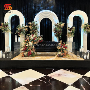 Arco Nuziale Moderno Liscio in PVC Bianco per Eventi, Supporto per Fondale in Acrilico per <span class=keywords><strong>Feste</strong></span> - Product Image 2