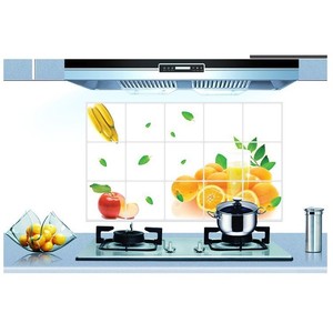 Autocollant mural de cuisine à motif orange, PVC auto-adhésif 45x75, décoration de la maison AY3023 - Product Image 1