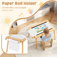 Blocs de construction en bois pour enfants Table sensorielle Table d'activité et ensemble de chaises en bois pour enfants