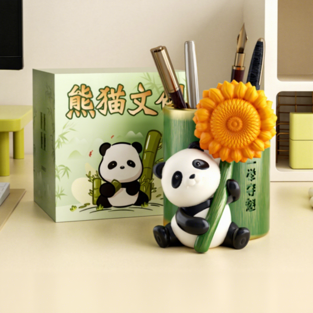 Black and White Winning the first prize pen holder [green]