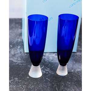 Copas de Cristal Soplado Carlo Moretti, Juego de Seis Copas Azules de Lujo, Copas de Vino Reutilizables Creativas, Caja de Regalo para Bar, Personalizables - Product Image 2