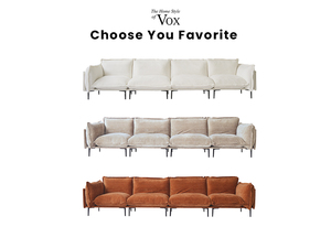 VOXHOME <span class=keywords><strong>muebles</strong></span> de sala de estar de <span class=keywords><strong>estilo</strong></span> <span class=keywords><strong>industrial</strong></span> <span class=keywords><strong>moderno</strong></span> en forma de U L 3 4 plazas naranja terciopelo Modular sofá seccional conjunto de sofá - Product Image 6
