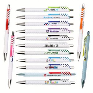 Bolígrafo Deportivo Blanco de Plástico de 1.0 mm con Impresión de Logotipo Personalizado para Regalos Promocionales - Product Image 1