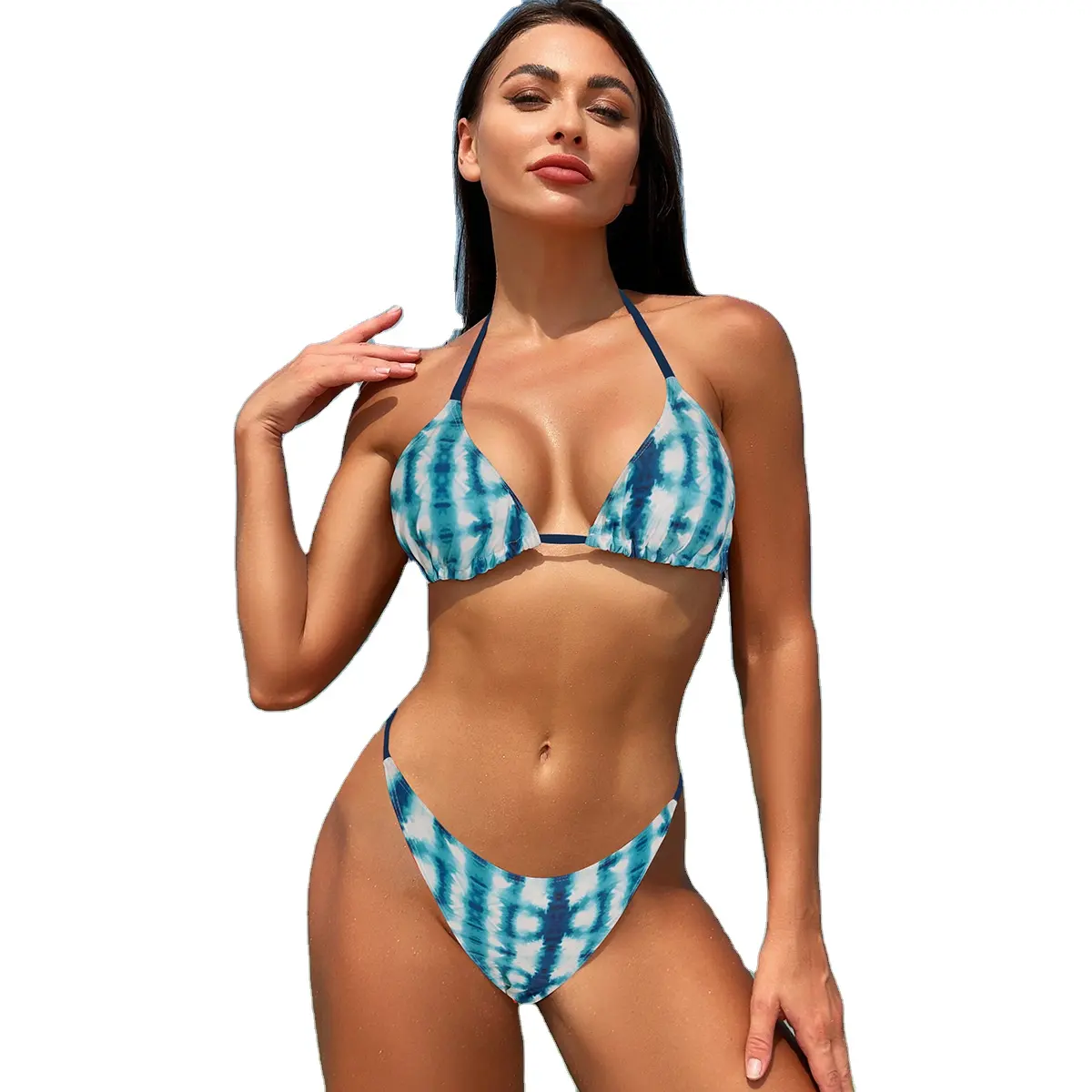 Logo ile nokta tasarım özel mayo dropshipping bikini mayo kadın beachwear