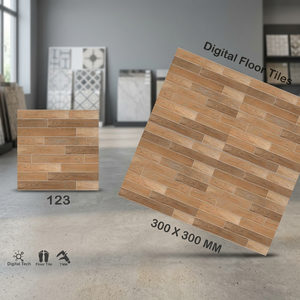 Carreaux de sol en céramique beige numérique 12x12 pouces, en porcelaine émaillée, qualité export, antidérapants, pour design intérieur - Product Image 5