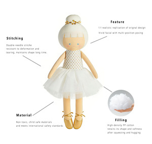 CE CPC Usine OEM ODM Votre Propre <span class=keywords><strong>Dessin</strong></span> Noir <span class=keywords><strong>Cygne</strong></span> Peluche Ballerine Jouet Poupée - Product Image 6