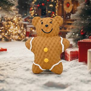 2025 yeni ürün noel ayı yavru köpekler için interaktif Bite lateks diş sağlık ses oyuncaklar - Product Image 2