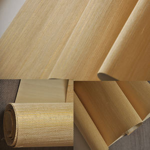 Papel Tapiz MYWIND 100% Natural <span class=keywords><strong>de</strong></span> Sisal, Color Amarillo Dorado Vibrante con Base Metálica, Revestimiento <span class=keywords><strong>de</strong></span> Pared Ecológico <span class=keywords><strong>de</strong></span> Lujo - Product Image 1