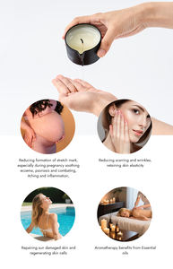 Passen Sie Paket 170g Soja Wachs Körper massage Öl duftende Massage kerzen für den Urlaub an - Product Image 4