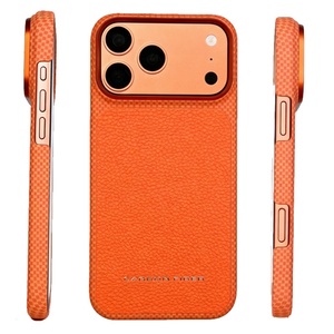 เคสโทรศัพท์หรูหราบางเฉียบลายคาร์บอนไฟเบอร์แบบแม่เหล็กสำหรับ iPhone 17 Pro Max 17 Pro  แผงหลังหนัง PU ป้องกันแรงกระแทก ฝาหลังแข็ง - Product Image 4