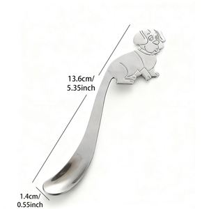 Cuchara de Té Creativa y Adorable con Forma de Bulldog, Cuchara para Helado de Acero Inoxidable 304, Cuchara para Colgar en la Taza de Café - Product Image 2