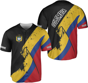 Camisetas de Béisbol Estilo Jersey Columbia, Impresión Bajo Demanda, Uniformes de Béisbol OEM, Jersey de Béisbol con Botones - Product Image 3