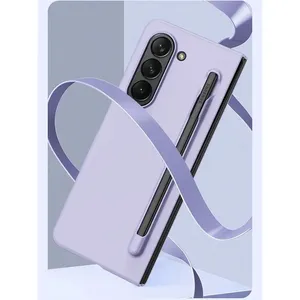 Coque fine pour Samsung <span class=keywords><strong>Galaxy</strong></span> Z Fold 6 5 4 3 <span class=keywords><strong>avec</strong></span> <span class=keywords><strong>stylet</strong></span>, support de fente pour <span class=keywords><strong>stylet</strong></span>, protection antichoc en plastique - Product Image 1