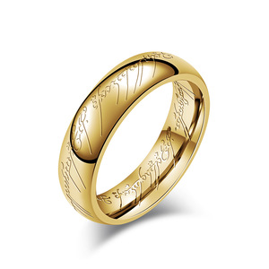 Anillo de <span class=keywords><strong>poder</strong></span> de patrón mágico grabado de doble cara de alta calidad a prueba de agua <span class=keywords><strong>anillos</strong></span> de joyería de moda de acero inoxidable para hombres - Product Image 6