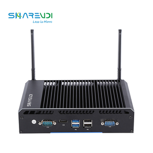 Hiệu suất cao x86 không quạt Mini PC máy tính với 4/6 Lan 2 COM cho cổng thông minh và an ninh mạng sử dụng thiết bị đầu cuối - Product Image 2