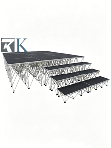 Aluminum <b>Stage</b> Plywood <b>Platform</b> Aluminum Support Mobile <b>Stage</b> for Wedding Performance Exhibition Music Events - Product Image 2