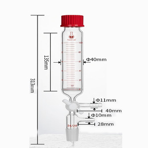 250ml ống tổng hợp peptide pha rắn GL45 vít nắp PTFE Piston <span class=keywords><strong>TEE</strong></span> khớp với lõi thủy tinh thiêu kết G3 từ tiandi - Product Image 6