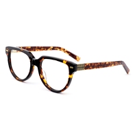 Montures de lunettes de vue modernes à bords chanfreinés, personnalisables avec logo OEM, en acétate, ovales, écologiques, légères, unisexe, monture complète, style œil de chat