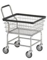 Chariot à linge en métal en gros avec roues, chariots de rangement pour linge sale en acier inoxydable, chariots de magasinage