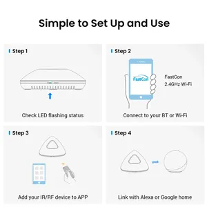 Control Remoto Universal Broadlink RM Max Wi-Fi IR RF para Automatización del Hogar Inteligente, para Aire Acondicionado, TV, Decodificador, Alexa, <span class=keywords><strong>Google</strong></span> Home - Product Image 6