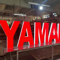 Factory Outlet Custom Outdoor Store Company Brand Logo Sign Board 3D Acrílico Metal Led Channel Letter Signs para negocios