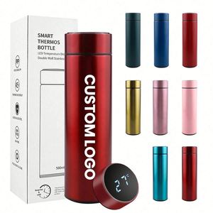 Thermos à double paroi à isolation sous vide numérique 500 ml, gourde intelligente en acier inoxydable avec affichage de la température LED - Product Image 2